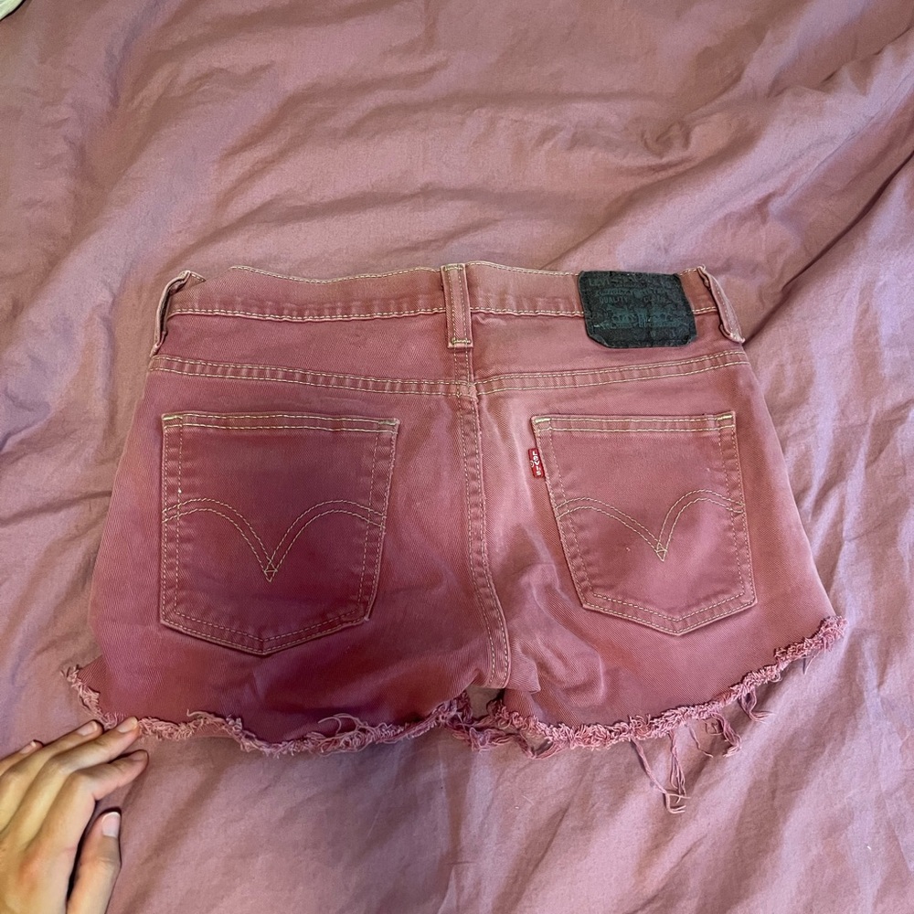 Red vintage Levi shorts